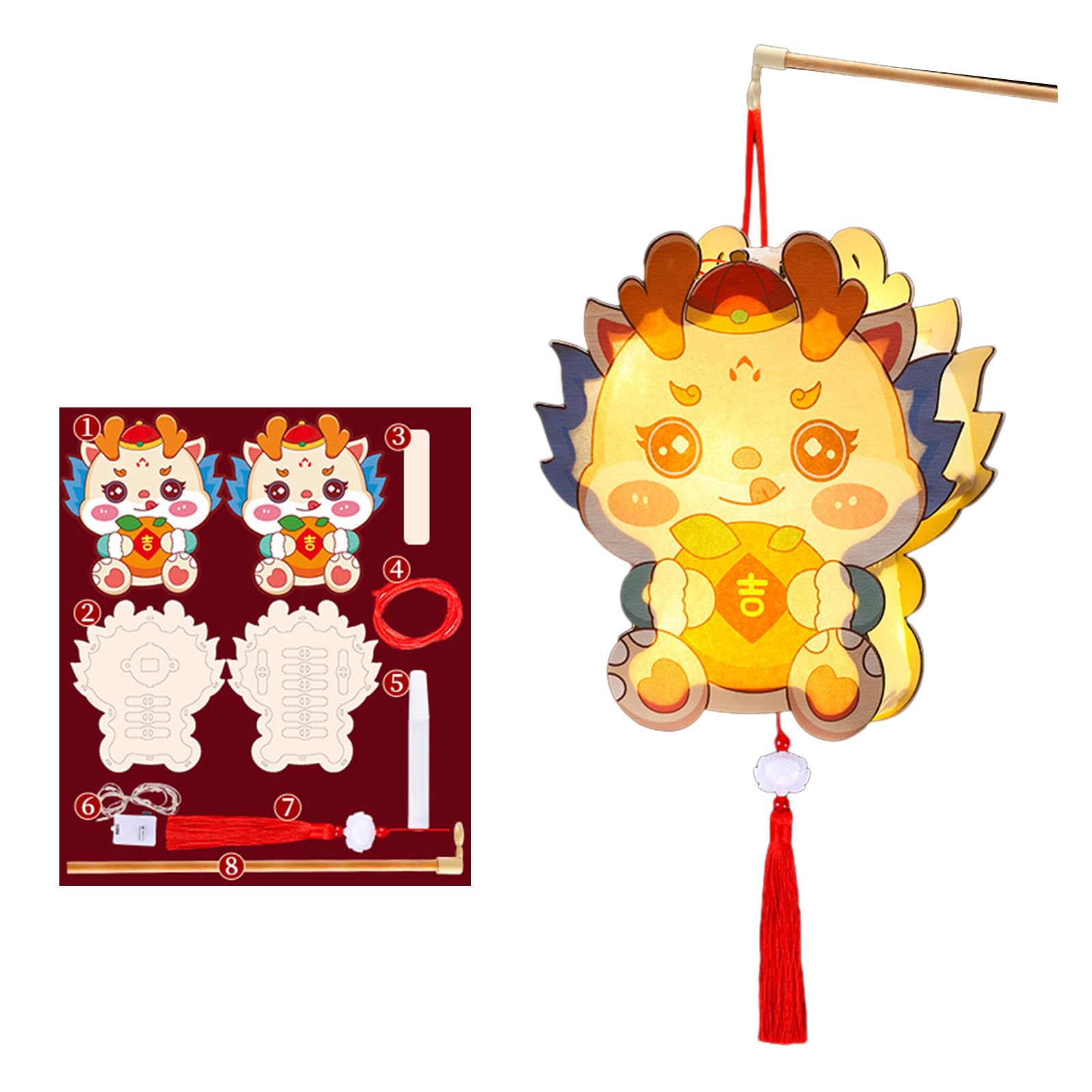 YWLUUOO Chinese Lamp Festival Culture Craft Lamp Set Suitable for Kids Party New Year Celebrations Family