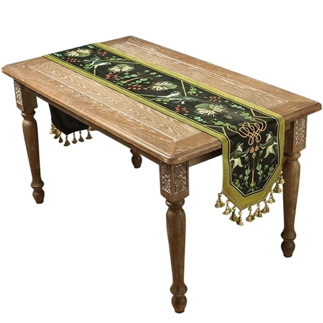 Centro Mesa Camino De Mesa Estilo Europeo, Bandera Cama, Comedor Americana, Café, Mueble TV, Tela Decorativa Larga Decoración Camino(33*160cm)