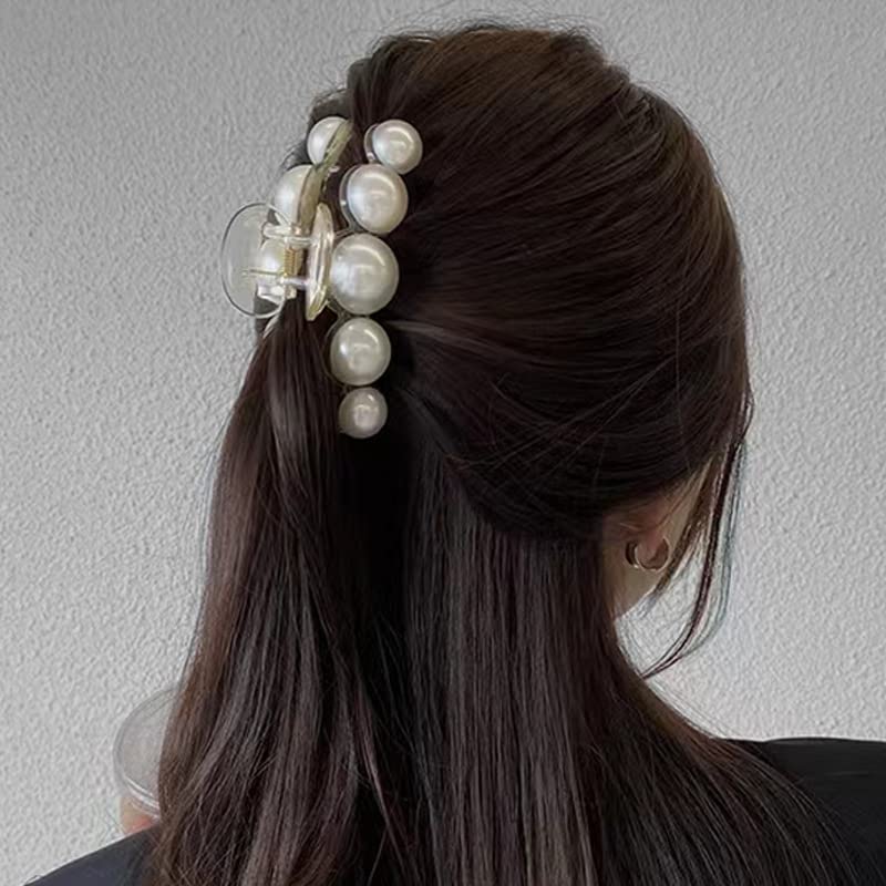 Miniatura 2 de Paquete de 6 pinzas de garra de perlas, pinzas de garra fija grandes, fuertes, antideslizantes, para boda, cumpleaños, regalo de negocios,