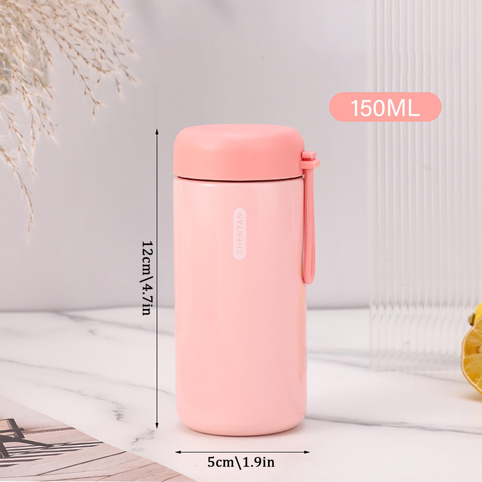 KISUOMAOYI Petite Gourde En Acier Inoxydable 304 - 300 Ml - Isotherme