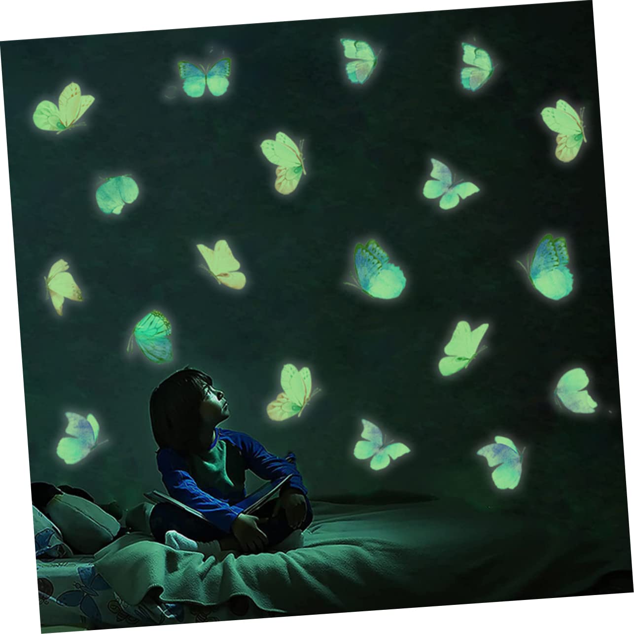 Lurrose 4 Set Di Adesivi Murali A Forma Di Farfalla Luminosa Adesivi Murali Notturni Per Cameretta Dei A Forma Di Farfalle Carta Da Parati Luminosa Per Cameretta Dei