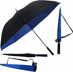 Guarda Chuva Automático Grande | Reforçado, Hiper Repelente à Água, Fibra de Vidro UltraFlex | Tecido Resistente, Proteção UV 100%, Resistente ao Vento | Perfeito para Chuva e Sol