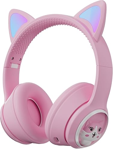 TOKANI Auriculares inalámbricos Bluetooth para niños, adolescentes y adultos, auriculares Bluetooth con micrófono, auriculares de oreja de gato para disponible en Yaxa Peru