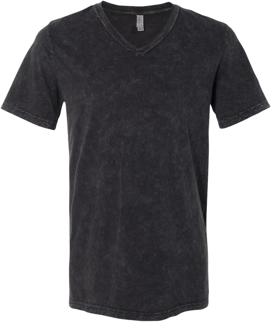 Bella + Canvas Unisex Deep V-Neck T-Shirt - 100% Combed Cotton, Short Sleeve, Retail Fit (Black, Medium) - View #14