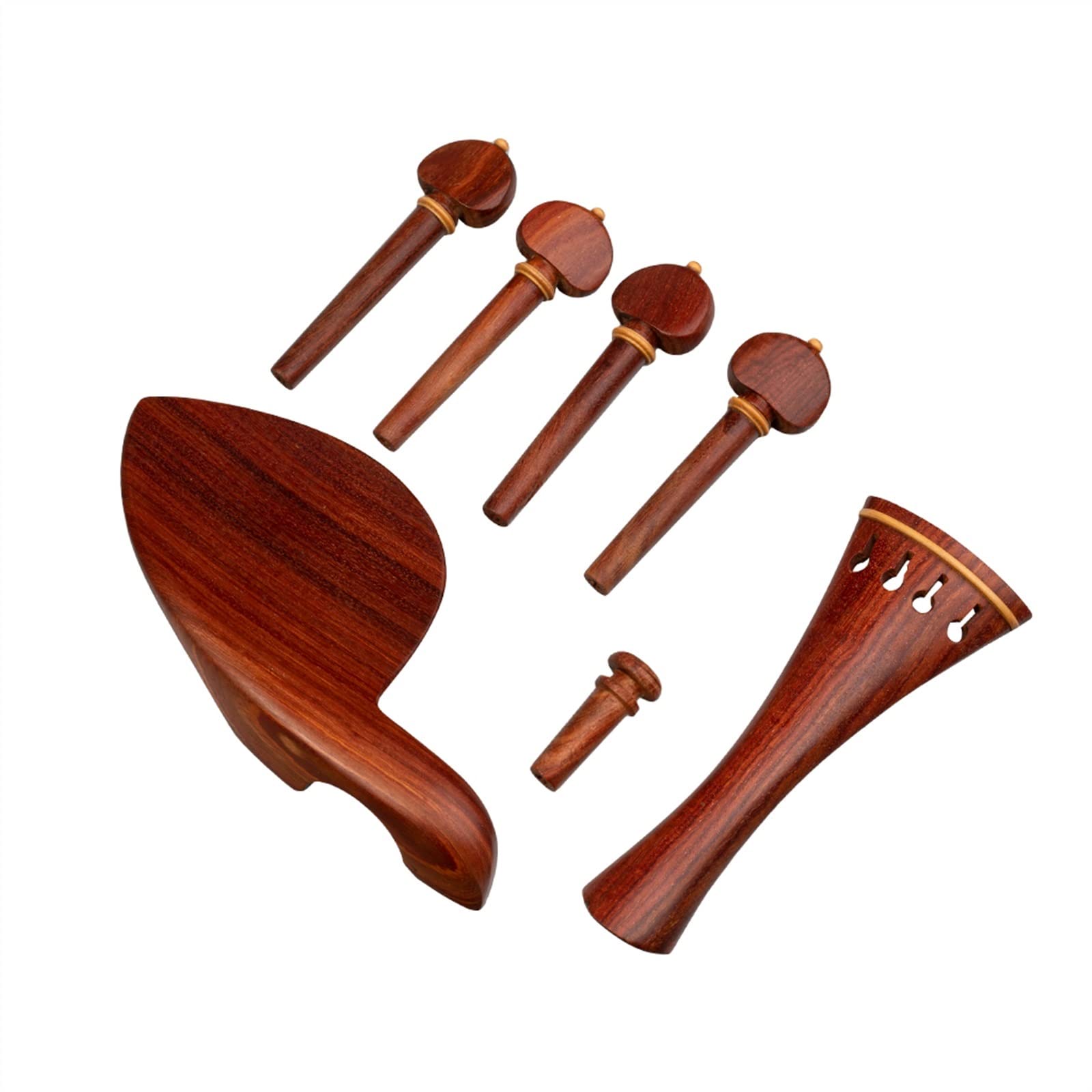 Parti di ricambio violino 1 Set Violino In Palissandro Parti 4 Corde Violino Cordiere Mentoniera Endpin E Tuning Pioli Violino Ricambi Acessori