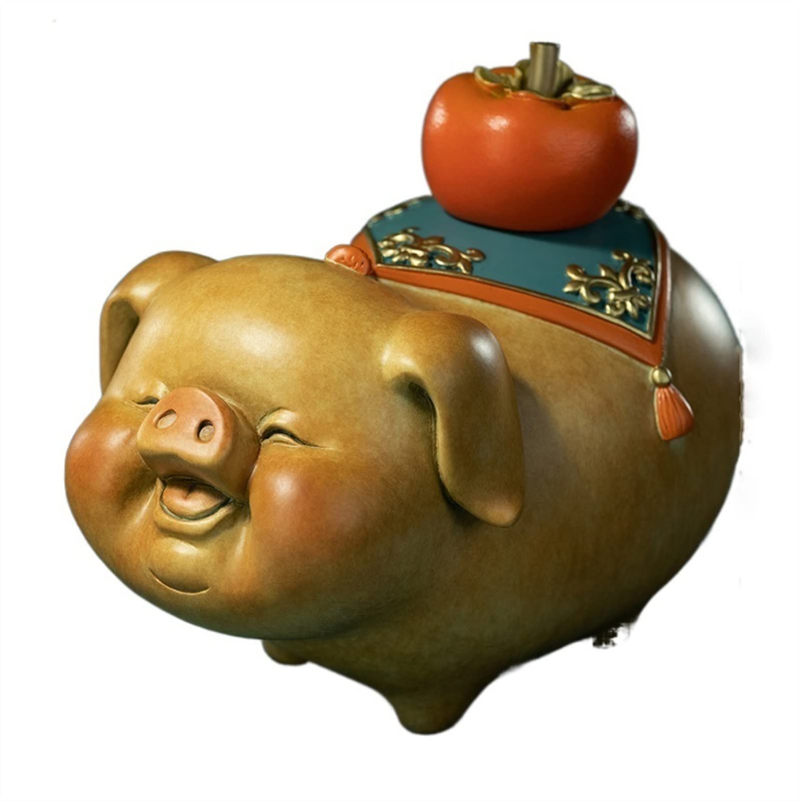 BONAD Figurki na biurko statuetka zwierzęcia ozdoba błogosławieństwo szczęśliwa świnka ozdoba na biurko dla przyjaciół, kolegów, rodziny, dekoracja wnętrz domu figurka statuetki wystrój domu