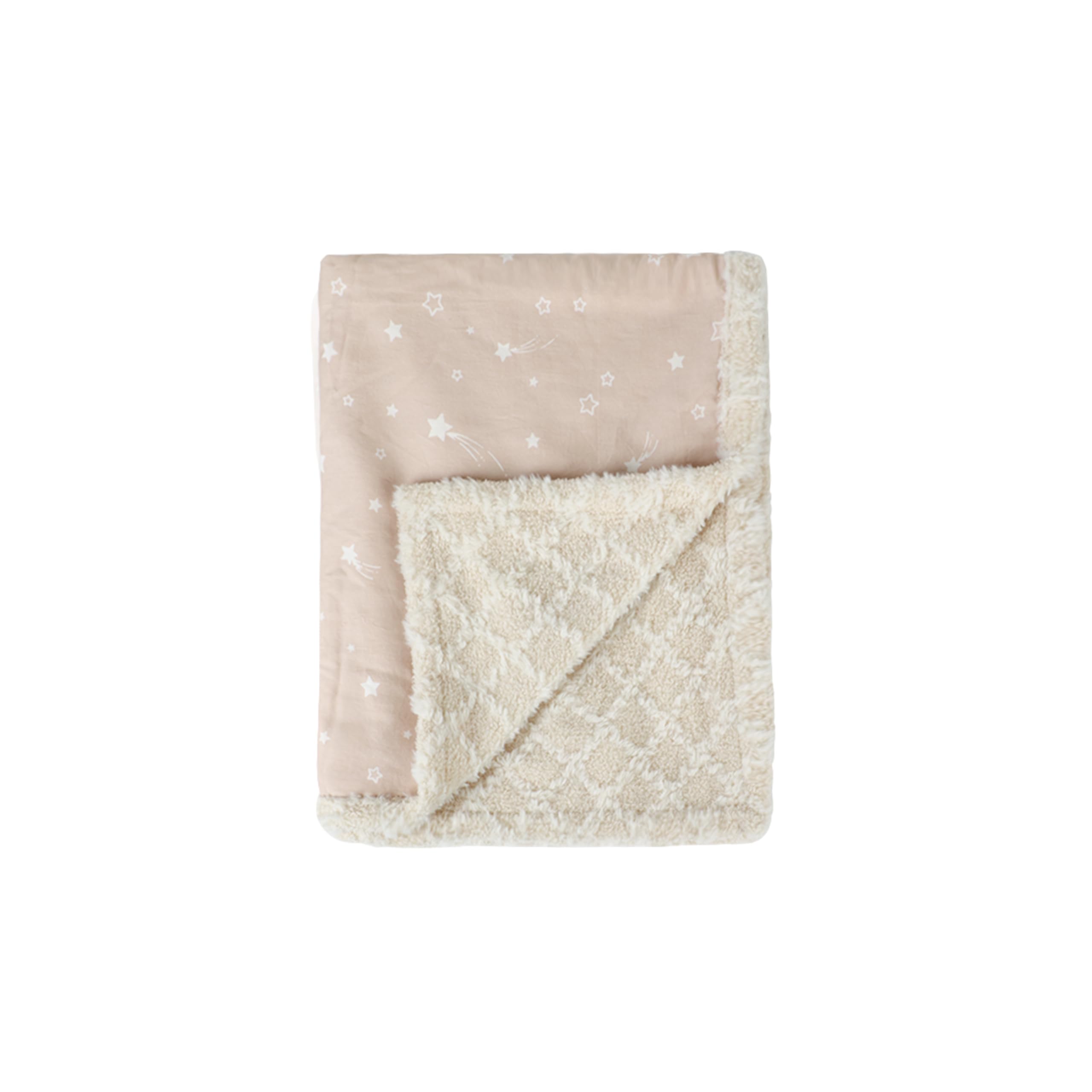 abracadabra Reversible Beige Cloud Soft Luxe Blanket, Soft Baby Blanket for Newborns & Infants, Cozy Warm Infant & Toddler Blanket, Baby Bedding & Baby Wrap Blanket - Shooting Star
