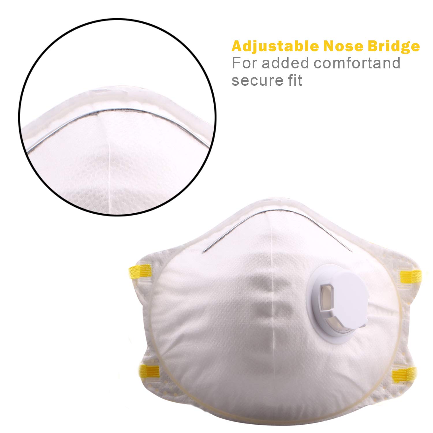 N95 Mask - Fold Flat N95 Respirator Mask with Valve Particle Dust