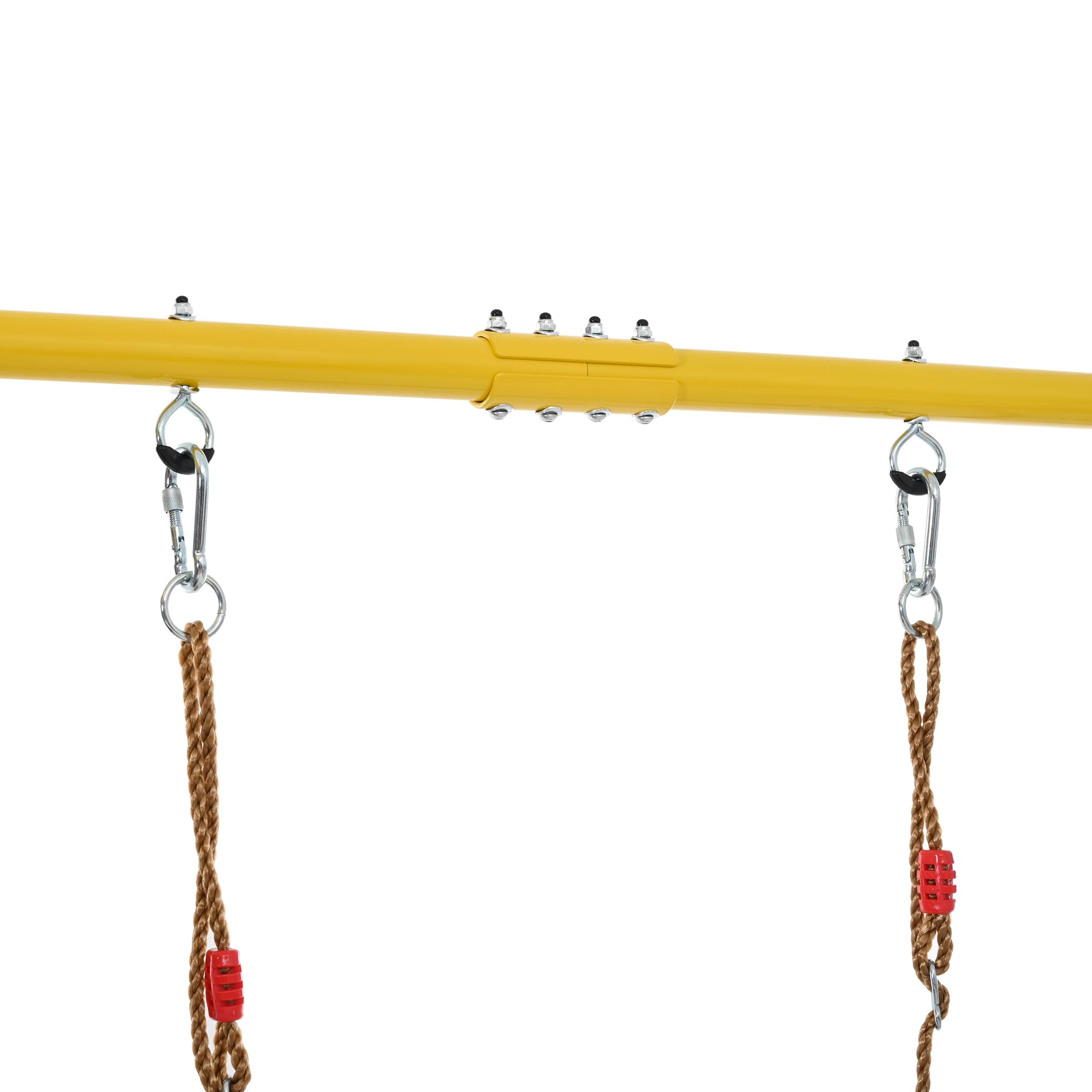 SACOOL Torre da gioco multifunzionale per bambini outdoor con trampolino, altalena, scivolo, canestro da basket, rete di sicurezza e robusto telaio in ferro per giardino, colorato