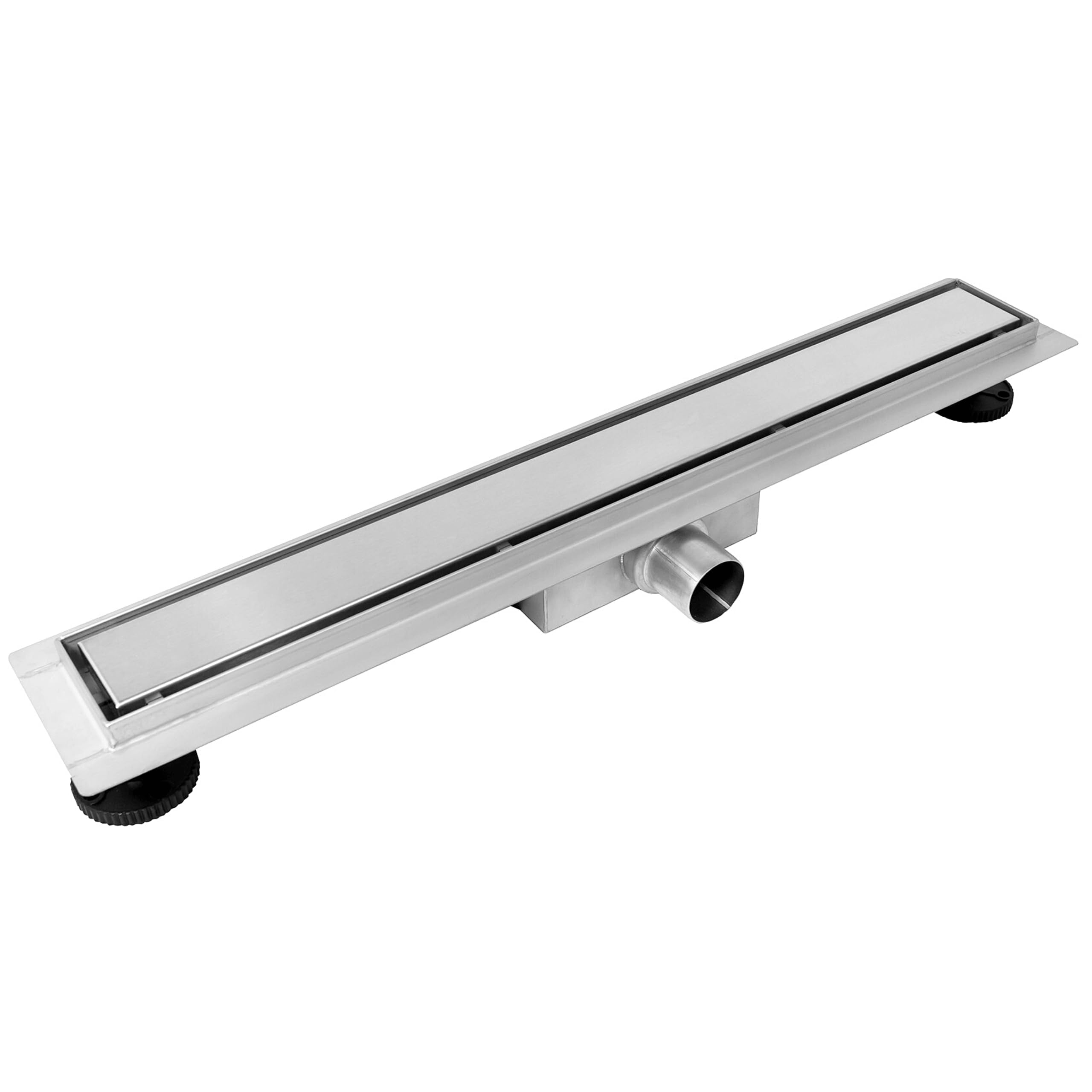 Odpływ liniowy 50 ze stali nierdzewnej, niski 52mm, kompletny zestaw z dużym sitkiem, odpływ prysznicowy dwustronny z panelem lub pod płytkę, Duplex Next 2w1