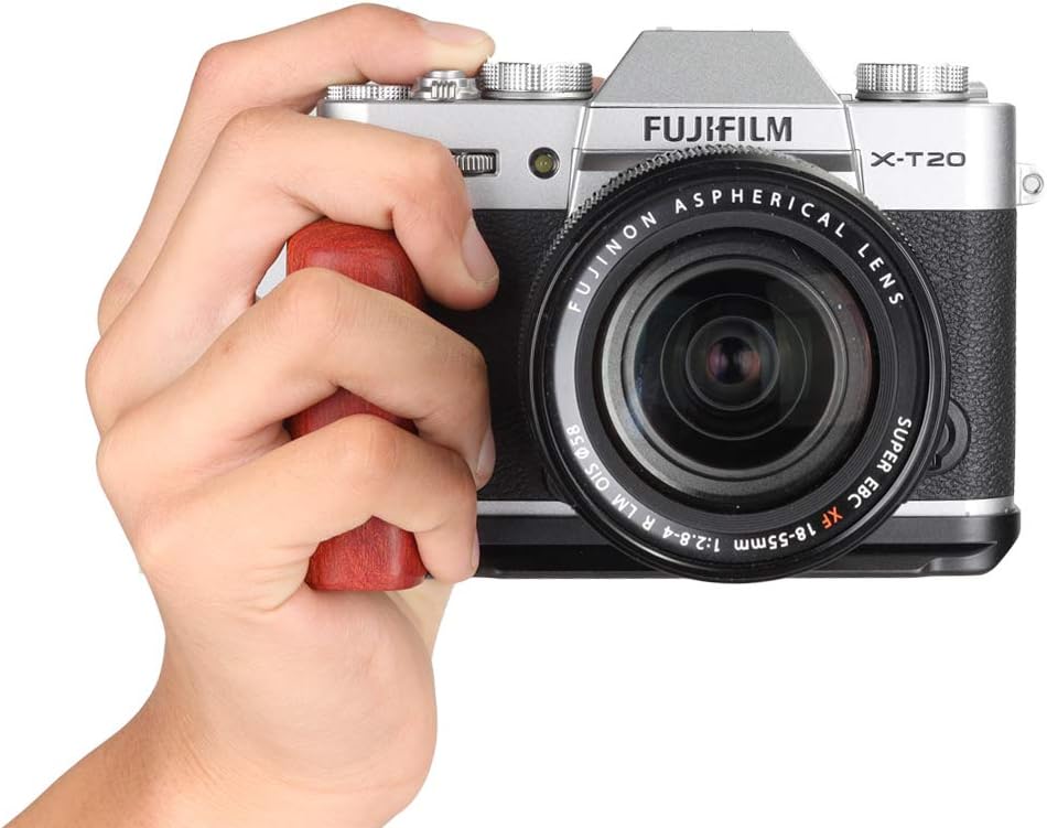X-T30 X-T30II X-T20 X-T10 Handgrip L-Shape Grip with Quick Release Plate for Arca, Wood Side Handle, for Fujifilm X-T30 X-T30II X-T20 X-T10 Camera - GP-XT20 -R