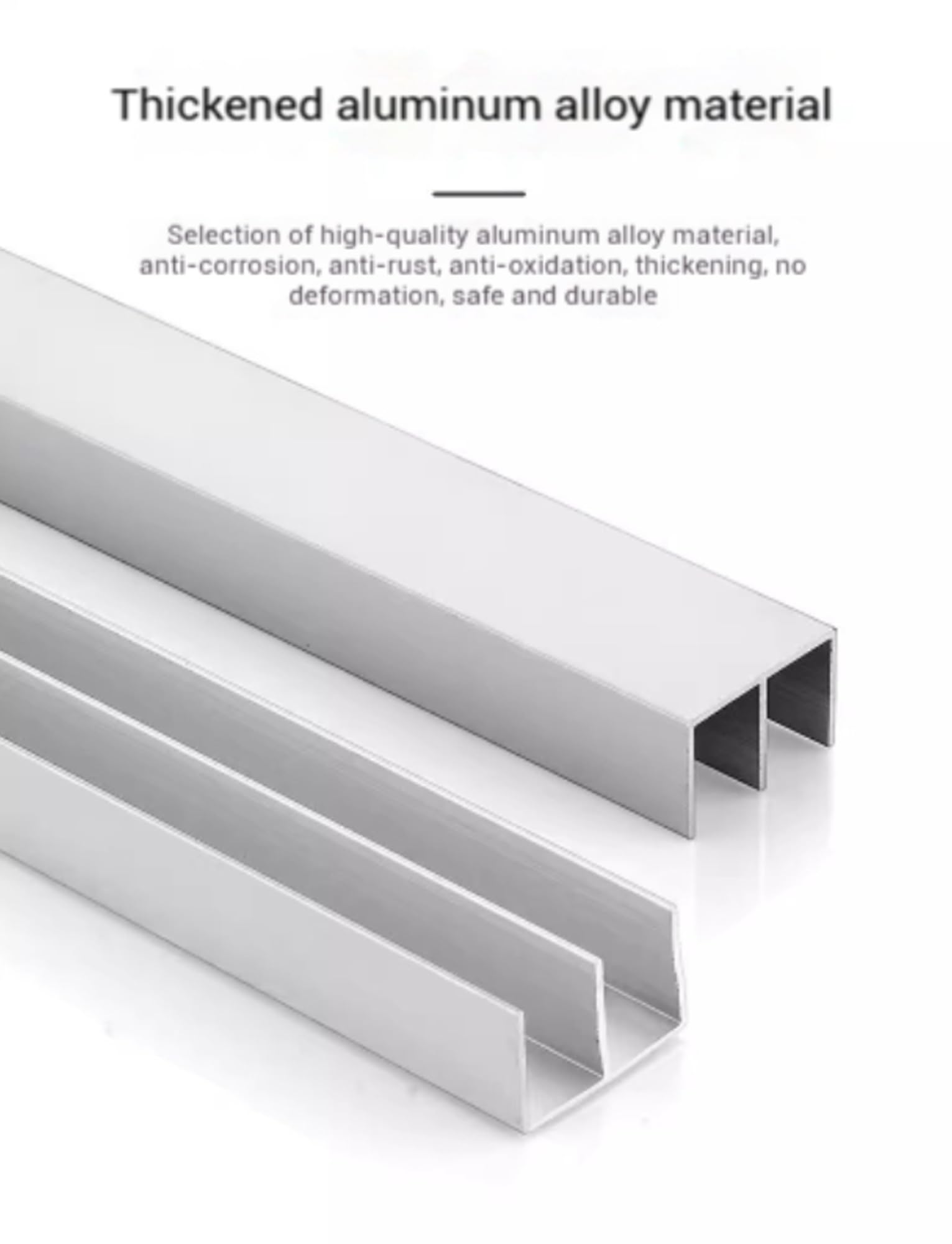 System prowadnic do szklanych drzwi przesuwnych, Prowadnica drzwi przesuwnych z podwójnym rowkiem 3-5 mm Szkło Drewno Aluminium Łożyska ze stali nierdzewnej 50-180 cm(90cm)