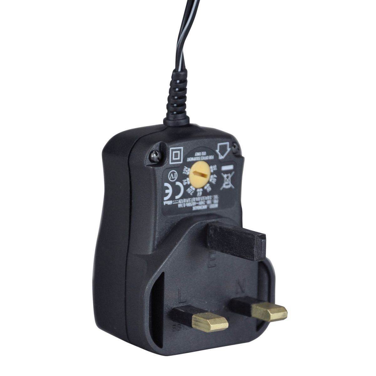 Eagle 600mA UK Power Supply Plug - Switch Mode - 3 to 12V DC