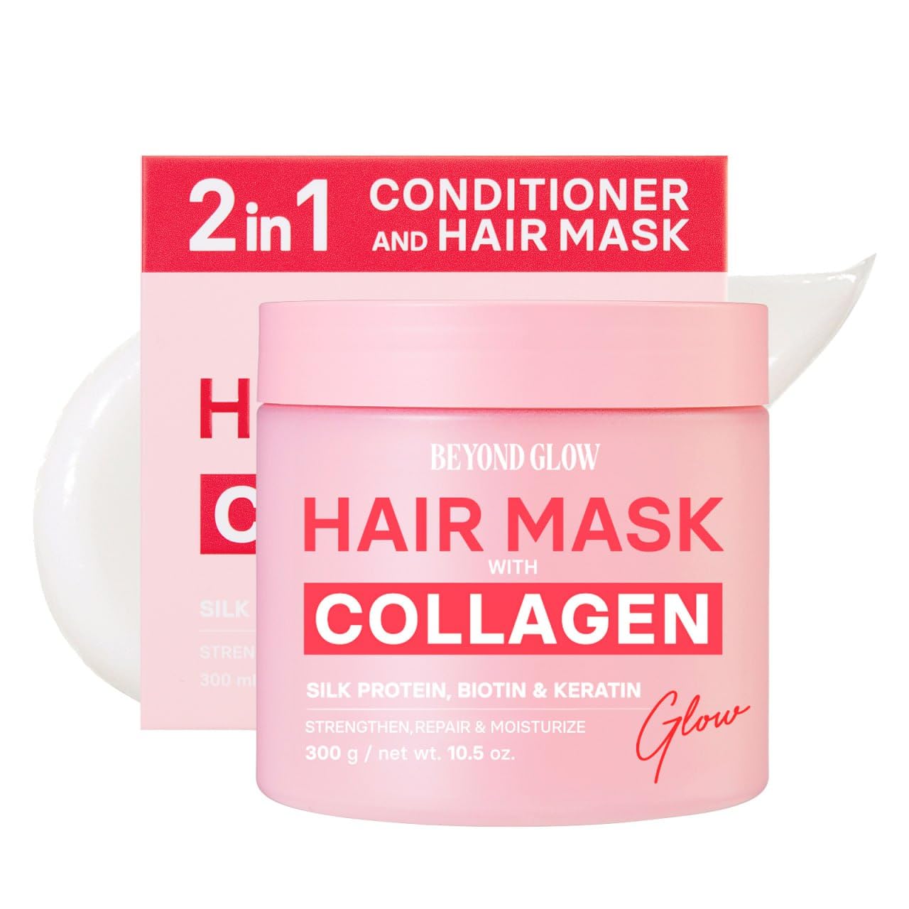 AVON Beyond Glow Collagen Hair Mask – Deep Nourishing & Strengthening Treatment for Soft, Smooth, Healthy-Looking Hair – Suitable for Most Hair Types