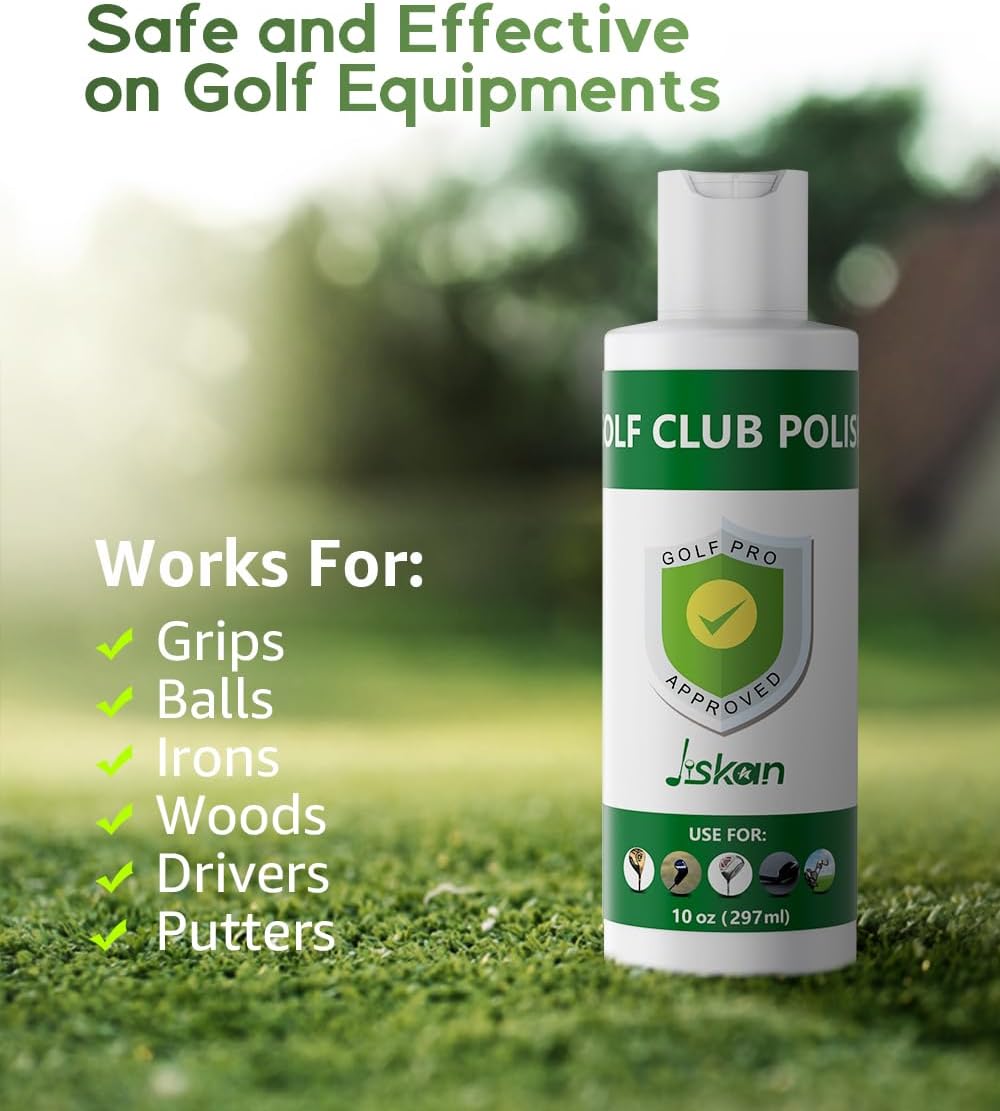 Pro Golf Club Cleaning Kit with Golf Club Cleaner Brush and 10 Oz Golf Club Polish, Cool Golf Accessories Gifts for Men Unique Golf Stuff Golf Bag Accessories Golf Gear - Image 2