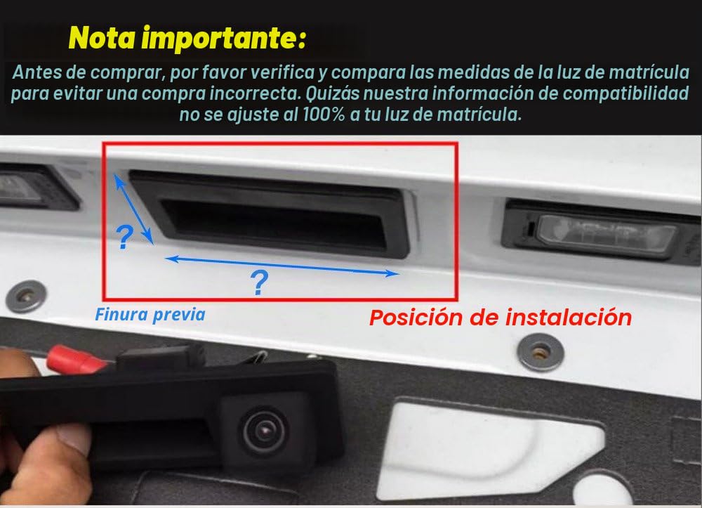 Cámara Reversible Impermeable de la cámara de inversión de la manija del Tronco de la visión Nocturna para 3 Series 5 Series X5 X1 X6 E39 E46 E53 E82 E84 E88 E90 E91 E92 E93 E60 E70 E71