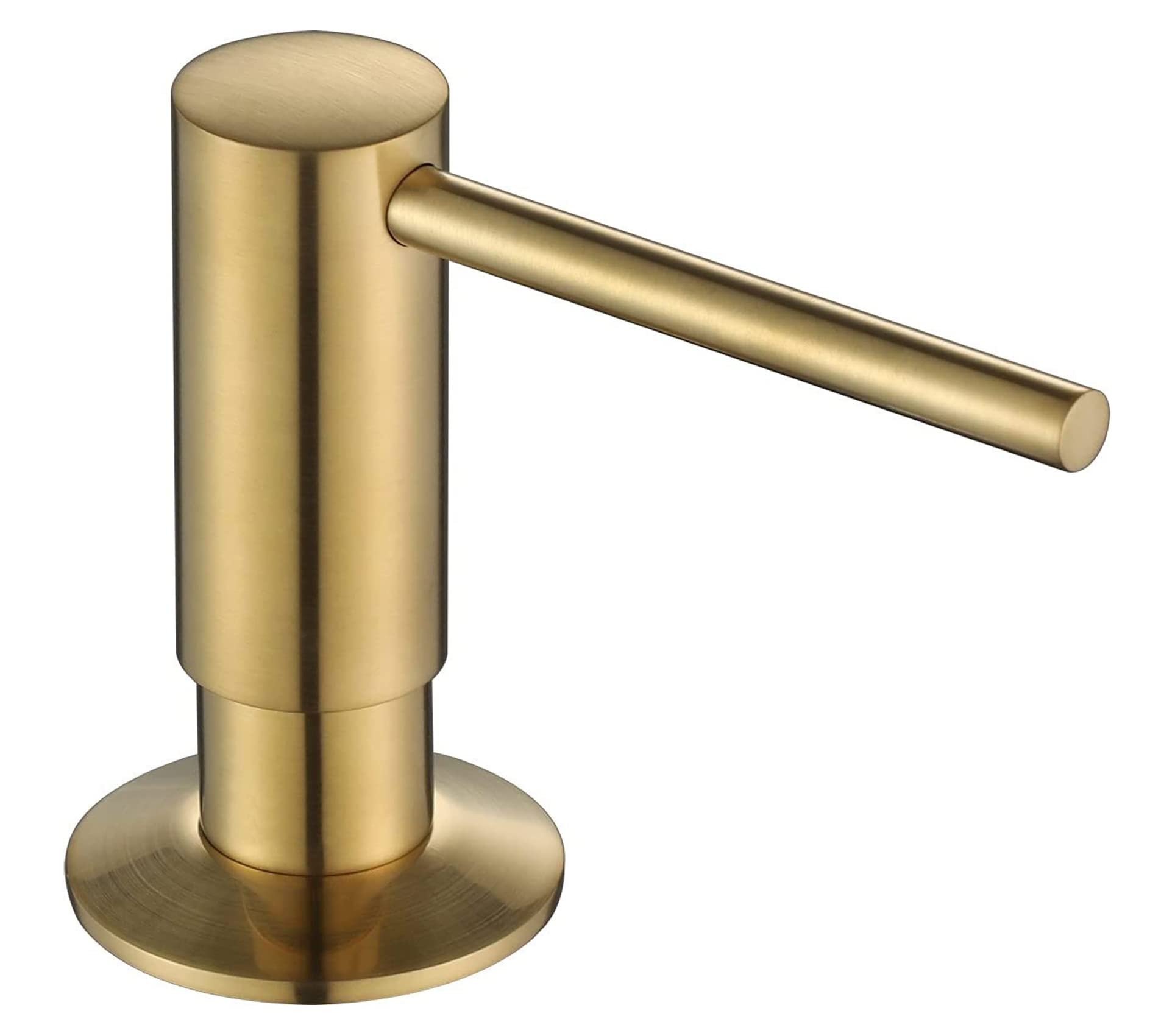 Maizoon Dispensador de Jabón de Cobre Tipo Prensa para Fregadero de Cocina Uso Multifuncional Duradero Fácil de Limpiar Gran Capacidad con Cabezal de Bomba Giratorio y Fácil de Bombear 500ML Oro