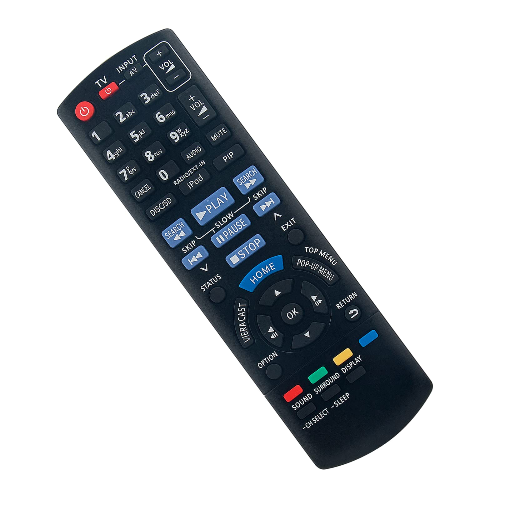 N2QAYB000630 Replacement Remote Control -VINABTY-fit for Panasonic 5.1 Surround Sound Home Audio System N2QAYB000630 remote control SA-BTT775 SB-HF270 SA-BTT262 SA-BTT262EG