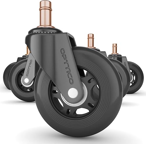 Ruedas para silla de oficina solo para sillas IKEA Ruedas de goma suave para silla de computadora protegen tus suelos de madera mejor que cualquier