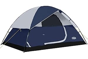 Spacious 4-Man All-Weather Dome Tent for Camping Adventures