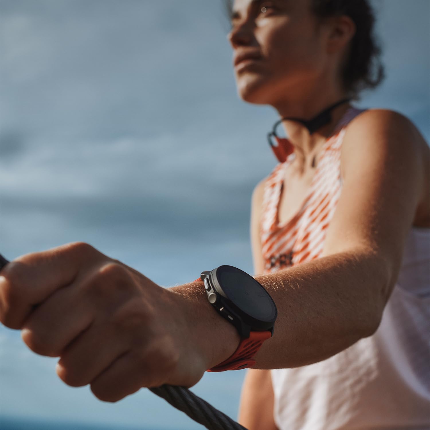 Suunto 22 ATH8 SILICONE STRAP CORAL ORANGE S+M