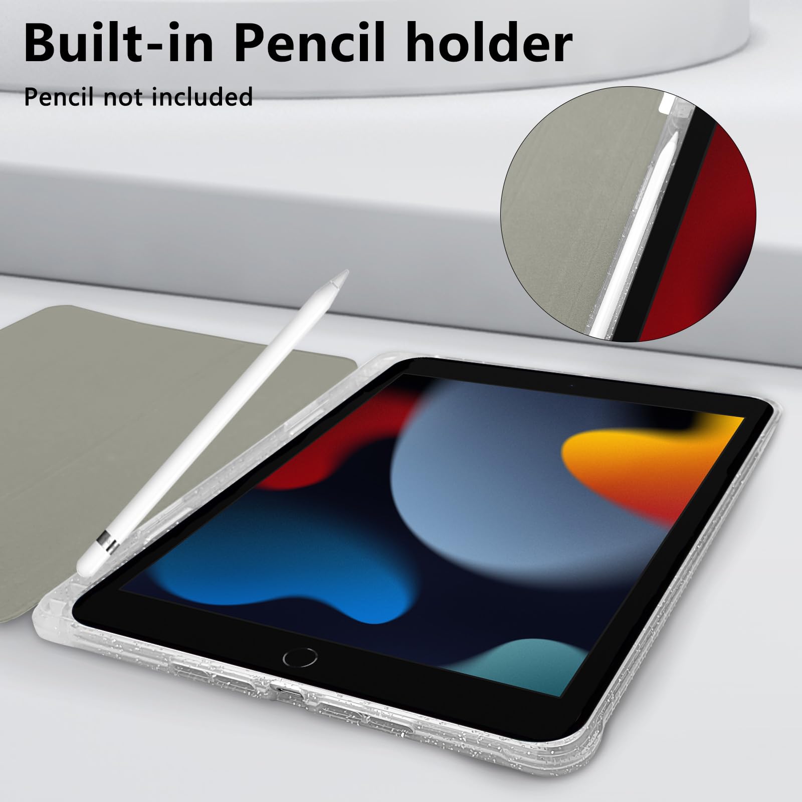 iPadアクセサリー iPad 10.2(gen9)+Apple Pencil+smart cover Case for iPad 10.2