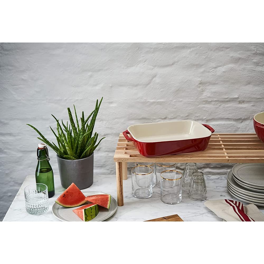 Tabuleiro rectangular 34x24cm da Staub - Vermelho