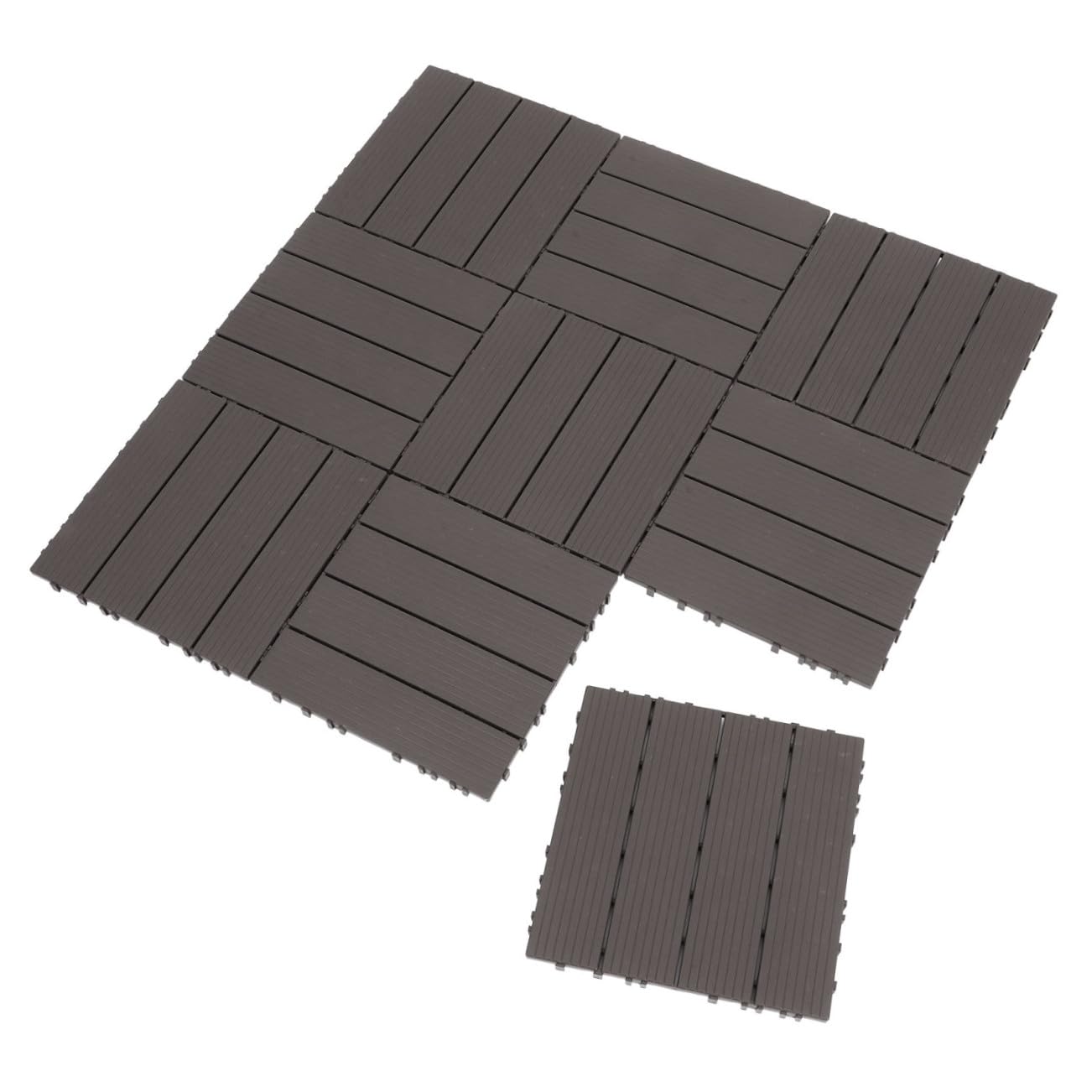 Baldosas entrelazadas de terraza exterior duraderas para suelos autoensamblables 8