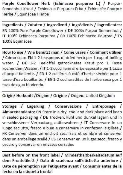 Miniatura 4 de Health Embassy Hierba equinácea púrpura  Echinacea Purpurea L  Té de hierbas (3.53 oz)