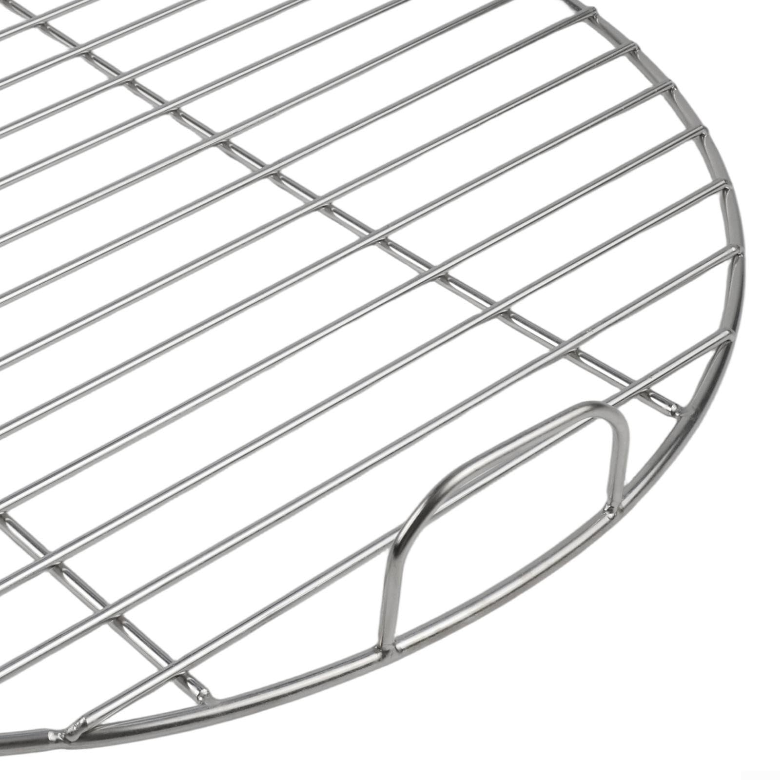 Griglia di cottura in acciaio inox con manico a rete rotonda adatta per Weber 7432 57 cm Kettle Grills BBQ Parte di ricambio per barbecue a carbone (53 cm)