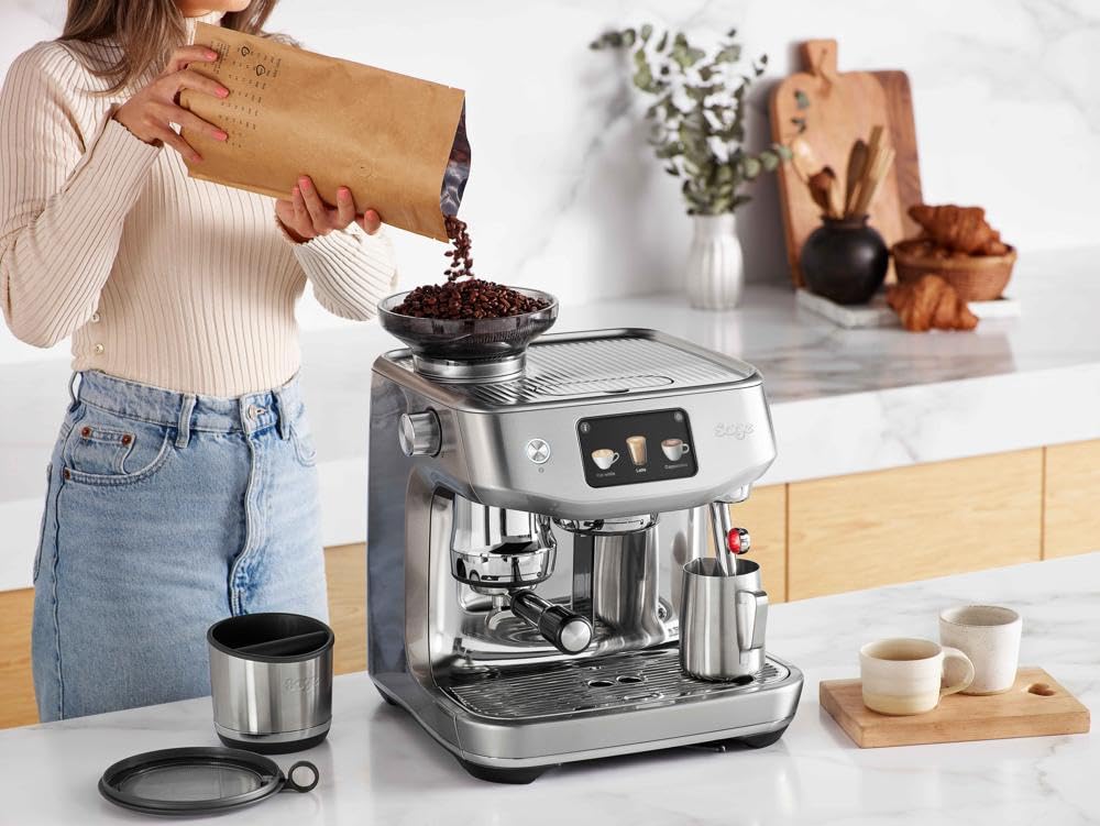Sage Oracle Jet, Cafetera Automática con Molinillo, Acero Inoxidable | Molienda, Dosificación & Apisonado Automáticos, Doble Caldera, Portafiltro de 58 mm, Control LCD Intuitivo