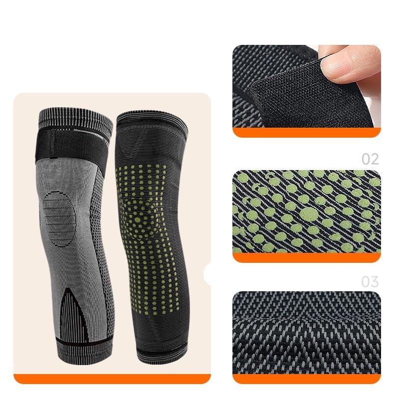 Thermal Knee Guards with Extended Length Anti Slip Function Winter Sports Protection Gear