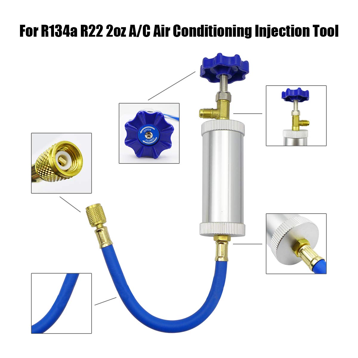 Buy R12 AC Oil Dye Injector, R134A R12 2oz A/C Air Conditioning