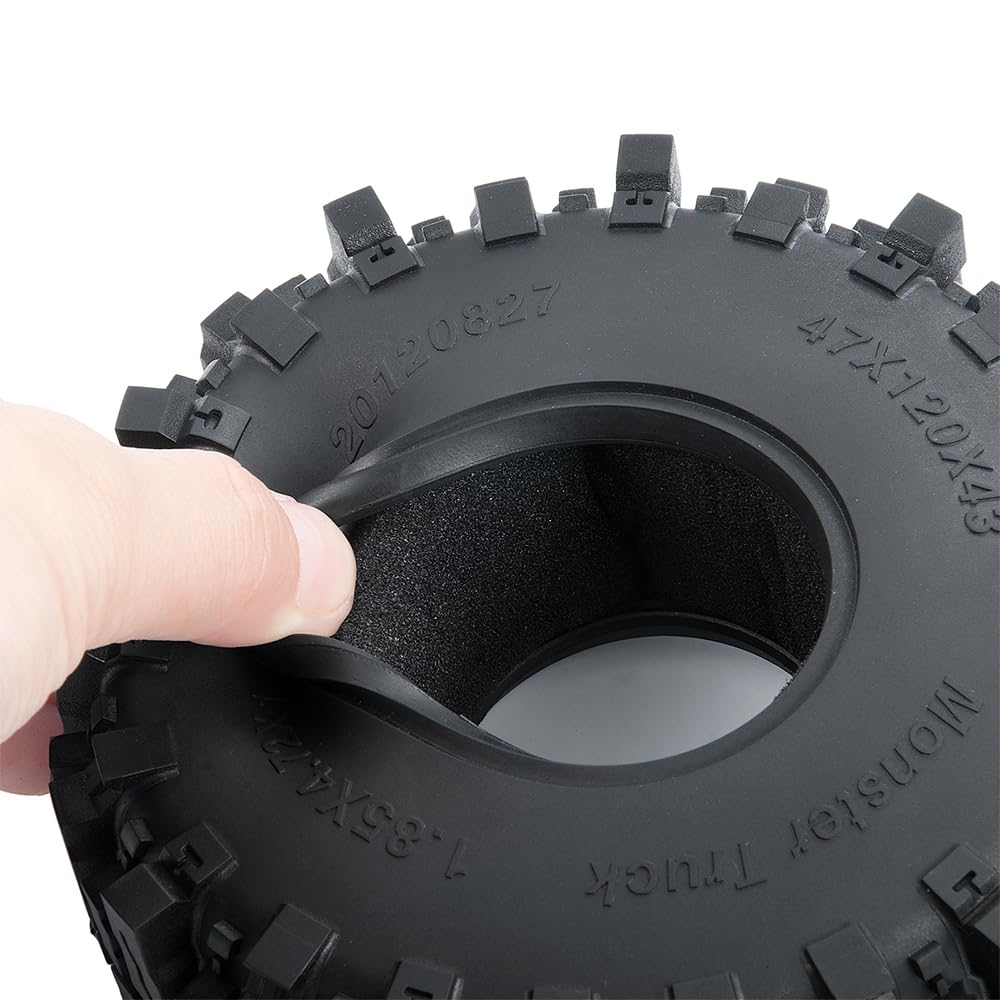Amazon | 120MM 1.9ゴム製ロックタイヤ ホイールタイヤ 1/10 RCロック