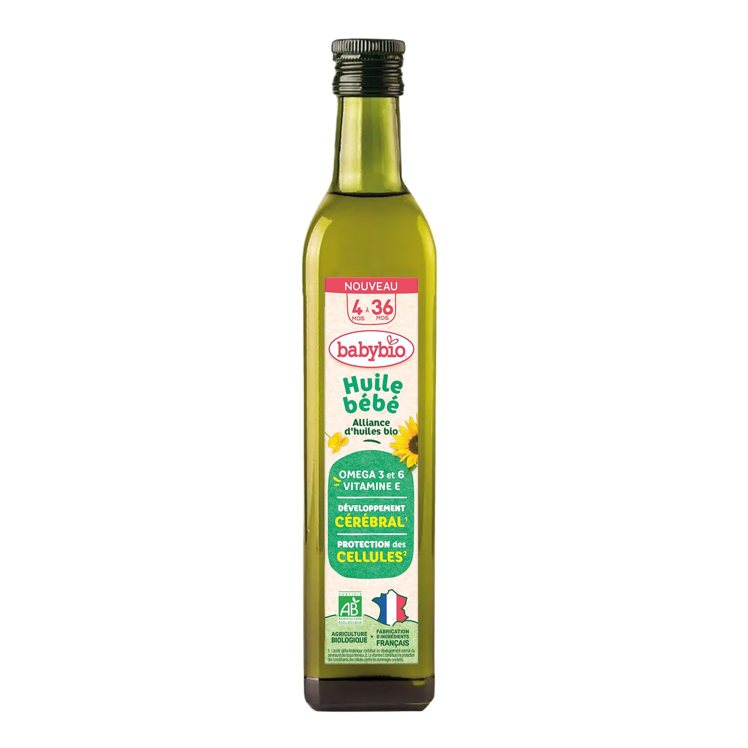 Huile Bébé BIO BABYBIO 25cl 4-36 mois