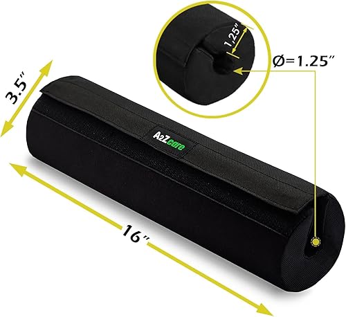 Miniatura 2 de A2ZCARE Almohadilla para sentadillas con barra  Soporte protector para cuello y hombro para sentadillas, estocadas y empujes de cadera, color negro