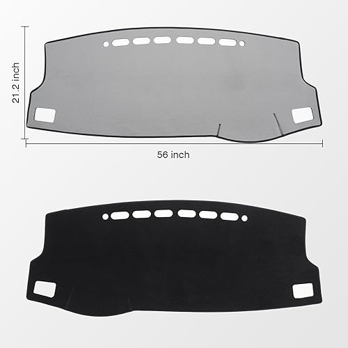 Miniatura 35 de KUST Cubierta de salpicadero de automóvil para Toyota RAV4 2013-2018, conducción con mano izquierda, antideslizante, cubierta de tablero de consola