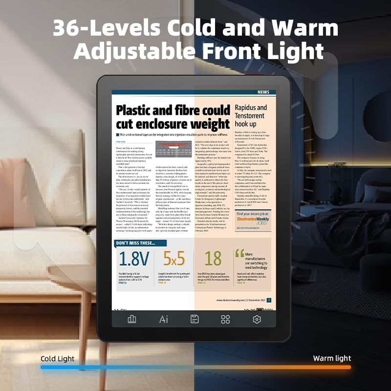 Image of Bigme B6 Color Ebook Reader, 6 Inch E-Paper Tablet, 4GB+64GB Storage, Android 14, Black