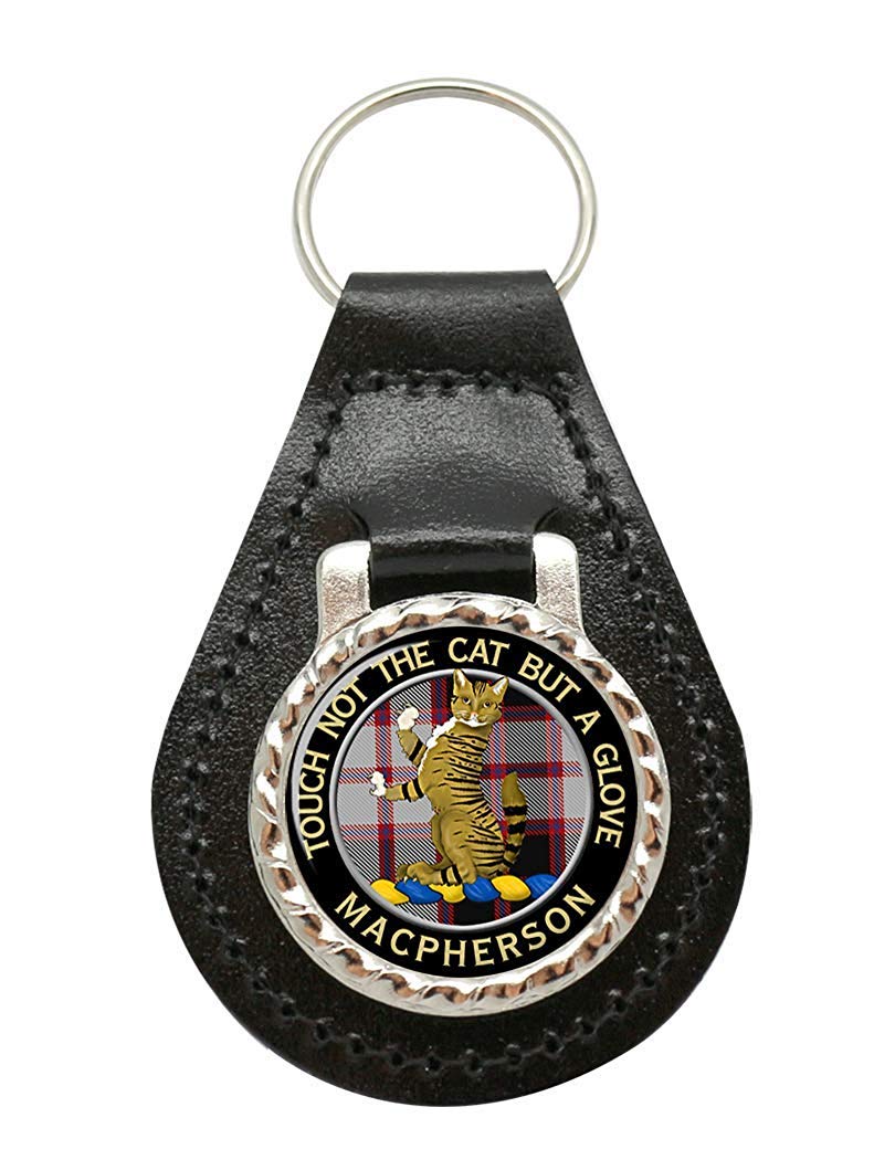 Giftshop UKMacpherson Scottish Clan Leather Key Fob