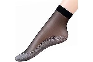 6 Pair Nude Sheer Ankle Socks For Women