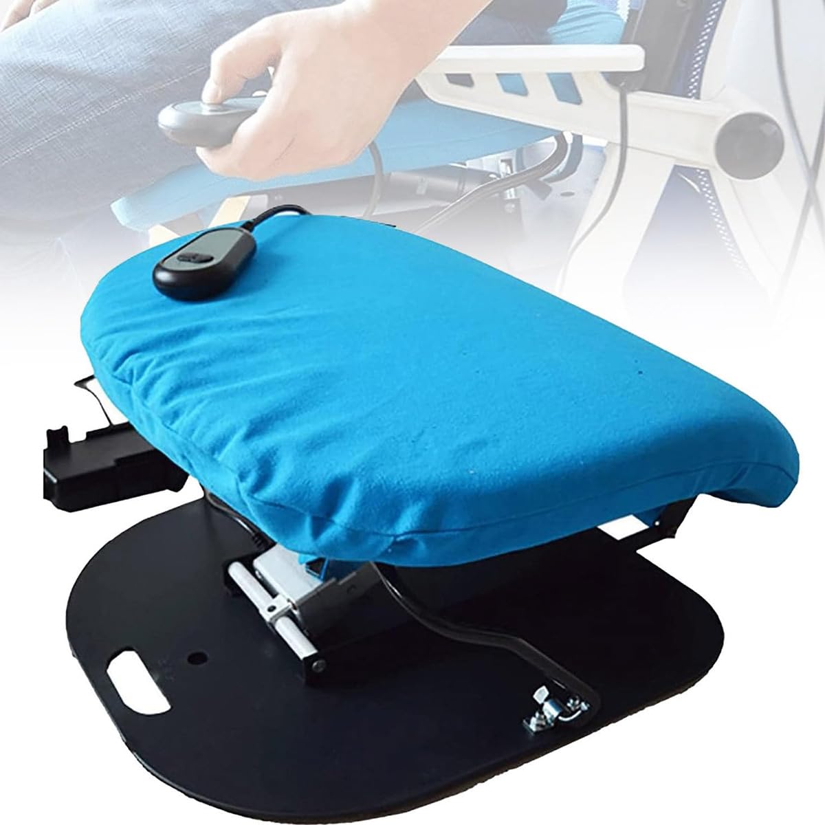 Cojín de asiento de elevación de energía eléctrica para personas mayores y discapacitados, ayuda ajustable de la silla de elevación con el control de la mano, soportes 200lbs, espuma de memoria, ayuda