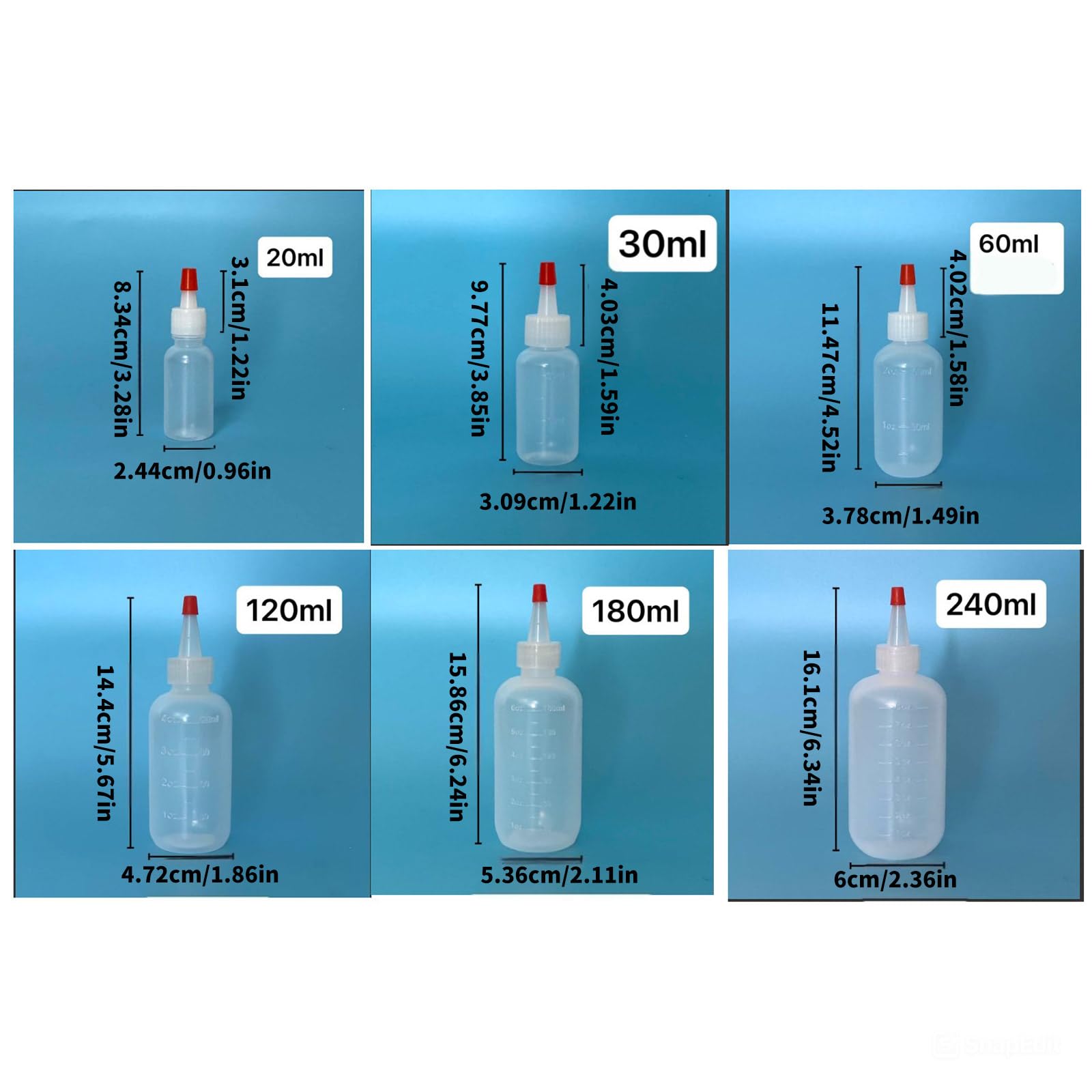 Récipient à condiments polyvalent 30 pièces, conception flexible et compressible avec poignée ergonomique, contrôle précis du liquide, bouteilles flexibles avec bouchons sécurisés pour un contrôle du