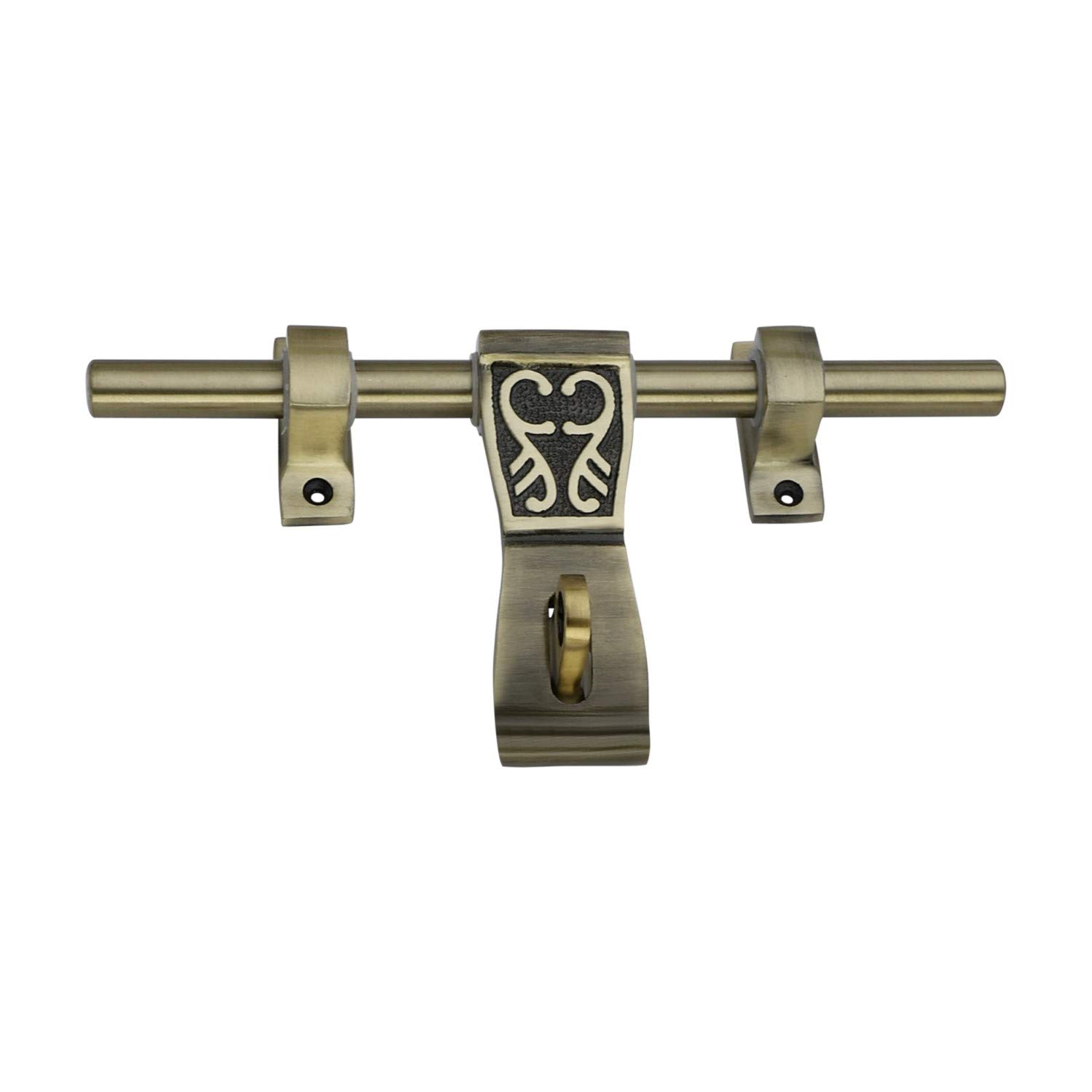 Peppa™ 10" Antique Brass Finish Aldrop for Door (1 Aldrop, 2 Cram and 1 Kunda) (Pack of 1) (Classic)-picture-11