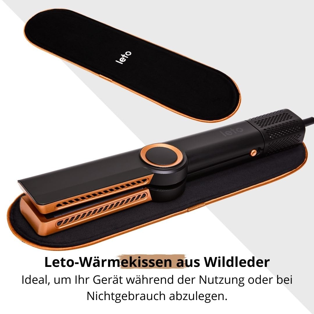 Leto Hairstrait 2-in-1 Haarglätter & Föhn – Luftstyling, Ohne Hitzeschäden, Frizz-Kontrolle, Nass zu Trocken