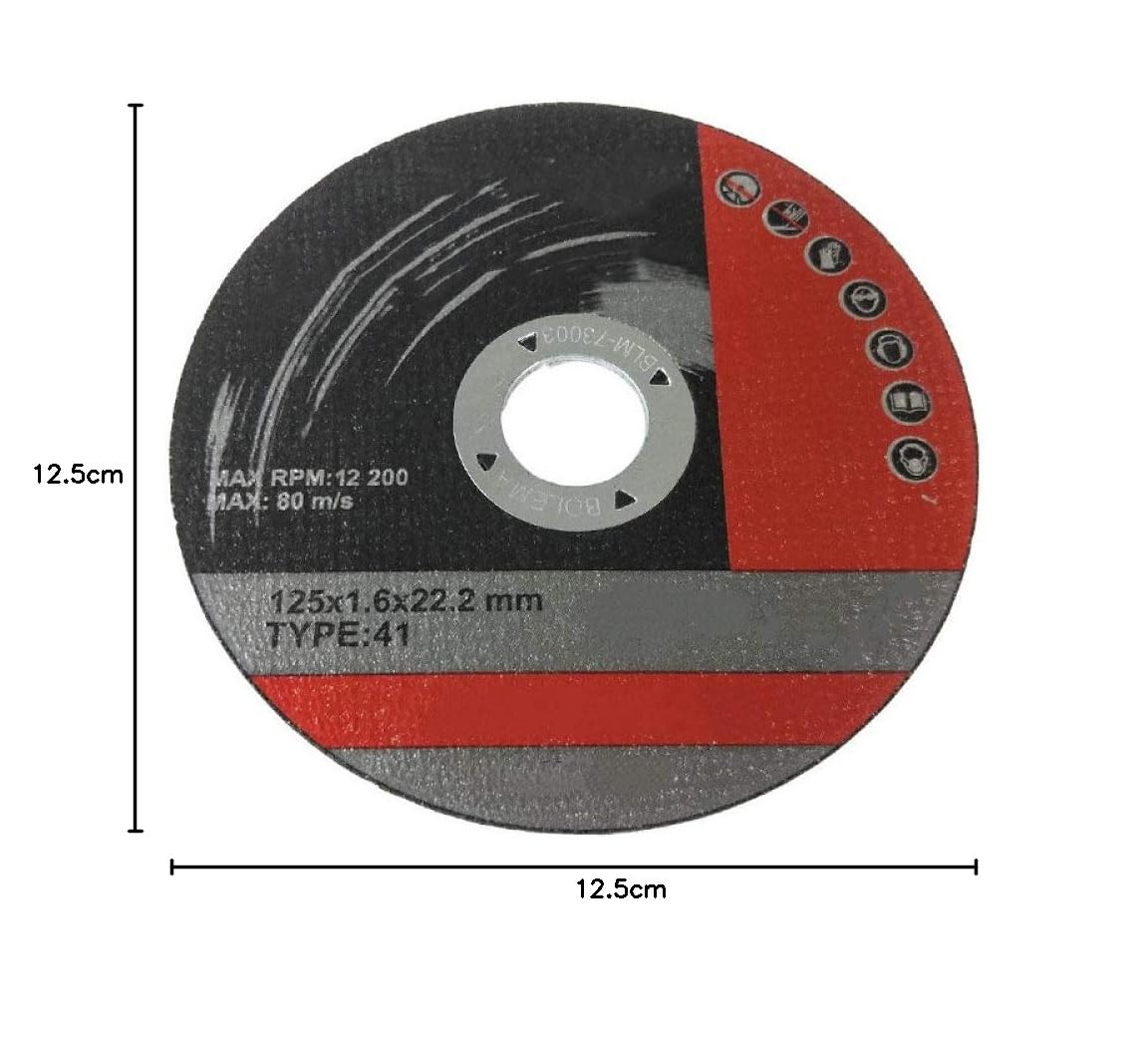 125 * 1.6 * 22.2mm 10pcs / set Mola da taglio Disco da taglio Ruote da taglio Disco abrasivo Smerigliatrice angolare Fetta Utensile rotante, 10 pezzi