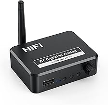 Tobo Bluetooth 5.1 Digital Audio Receiver, DAC, Digital to Analog Converter 3.5mm Aux RCA L/R U-Disk High Fidelity Optical...