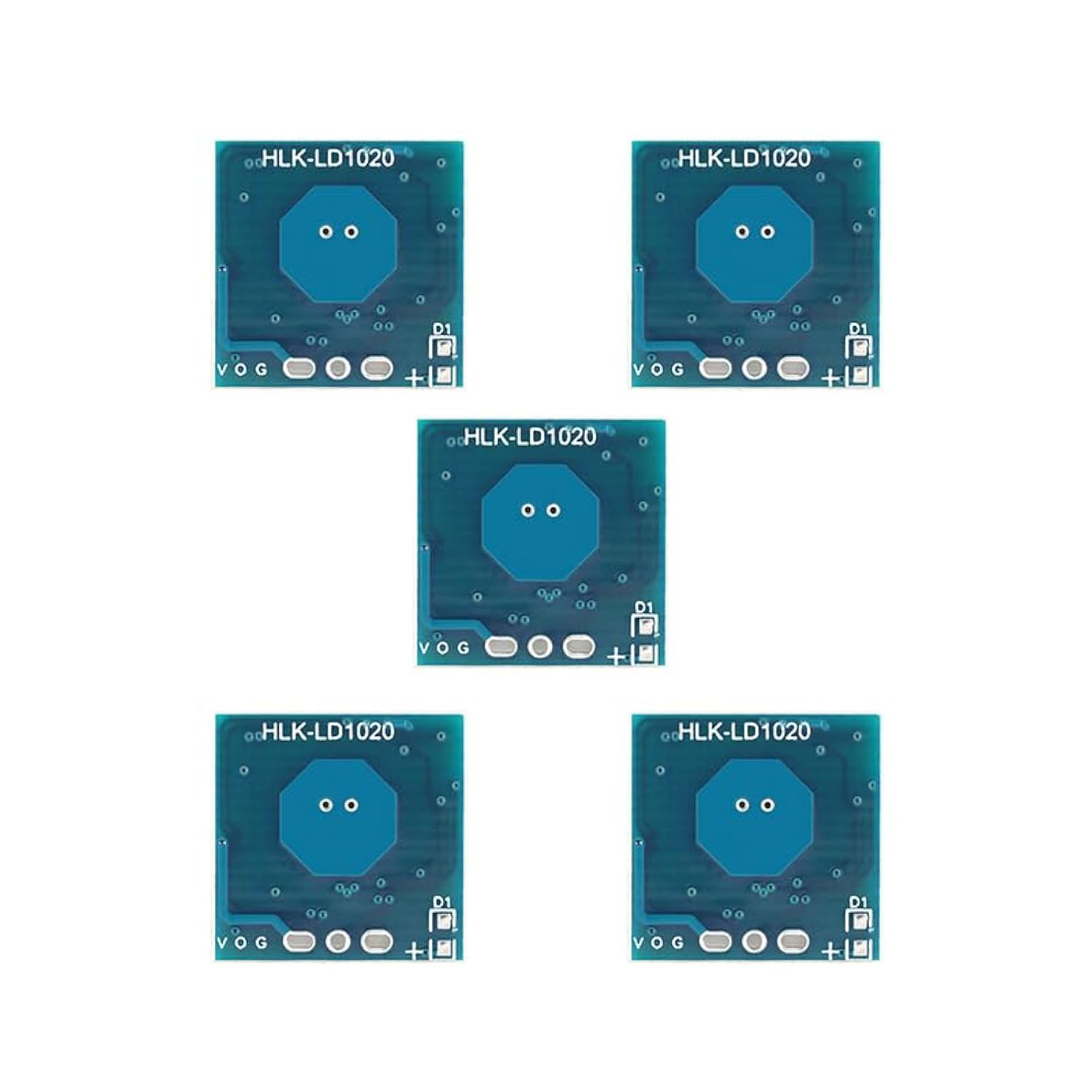 Detector de radar, 5 módulos de sensor de microondas LD1020, banda X, 10.525GHz, 3.3V, 8M, 1T1R, percepción inteligente, baja potencia, instalación integrada