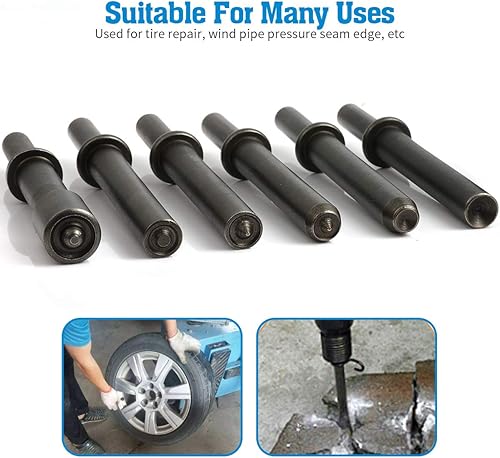 Miniatura 7 de Anndason Kit de herramientas de martillo de remache neumático de alisado de alta resistencia de 7 piezas