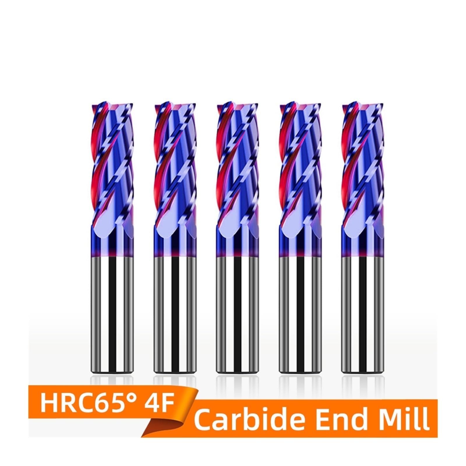 1 fresa de extremo de carburo HRC65 de 4 flautas. | Fresa de metal, herramienta de corte, CNC, revestimiento a máquina, fresas planas for acero inoxidable(D9xD10x75L)