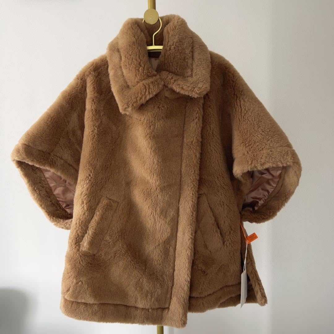 未使用 テディベアポンチョ アルパカ混 Maxmara好きな方 即納 新品未
